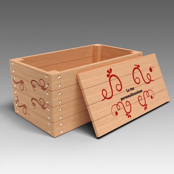 Realistic Wooden Crate Mockup