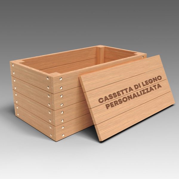 Realistic Wooden Crate Mockup